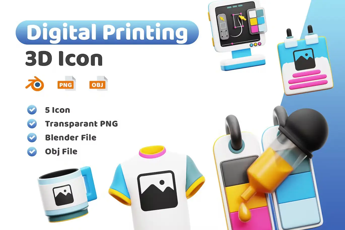 Digital Printing 3D Icon