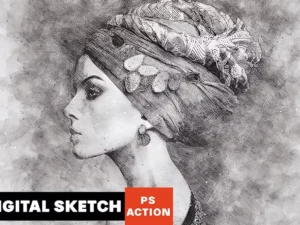 digital sketch photoshop action1