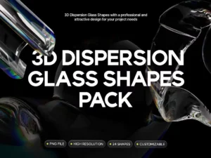 dispersion 3d glass shapes pack1