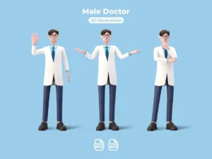 doctor 3d character illustration1