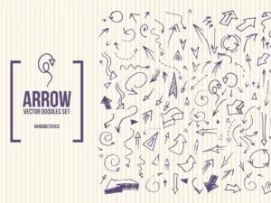 doodle arrows vector set1