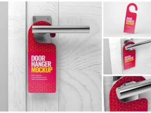 door hanger mockup set1 2