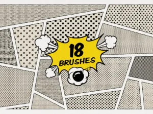 dots squares halftone photoshop brushes 2