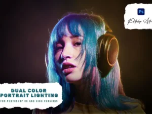 dual color portrait lighting action1