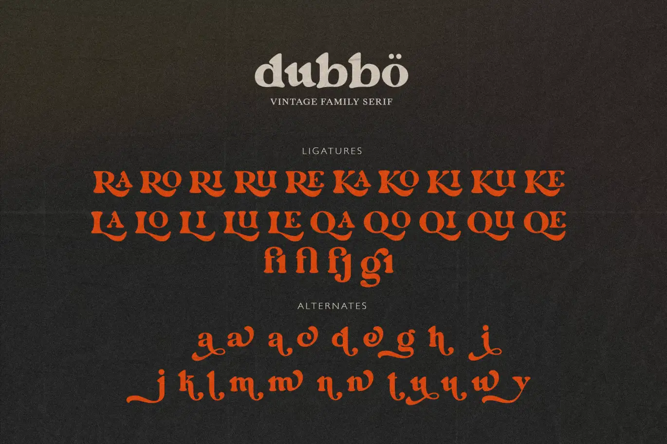 Dubbo - Retro Serif Font 3 dubbo retro serif font 2