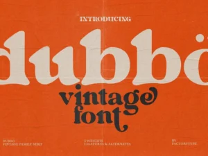 dubbo retro serif font