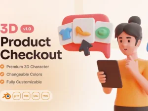 e commerce 3d character set01