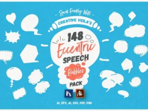 eccentric speech bubbles vector pack1
