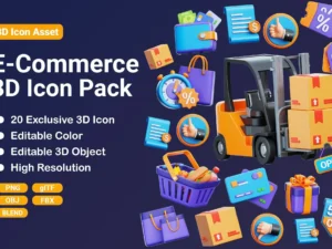 ecommerce 3d icon set1
