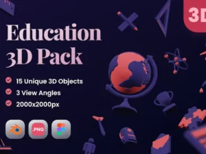 education 3d pack01