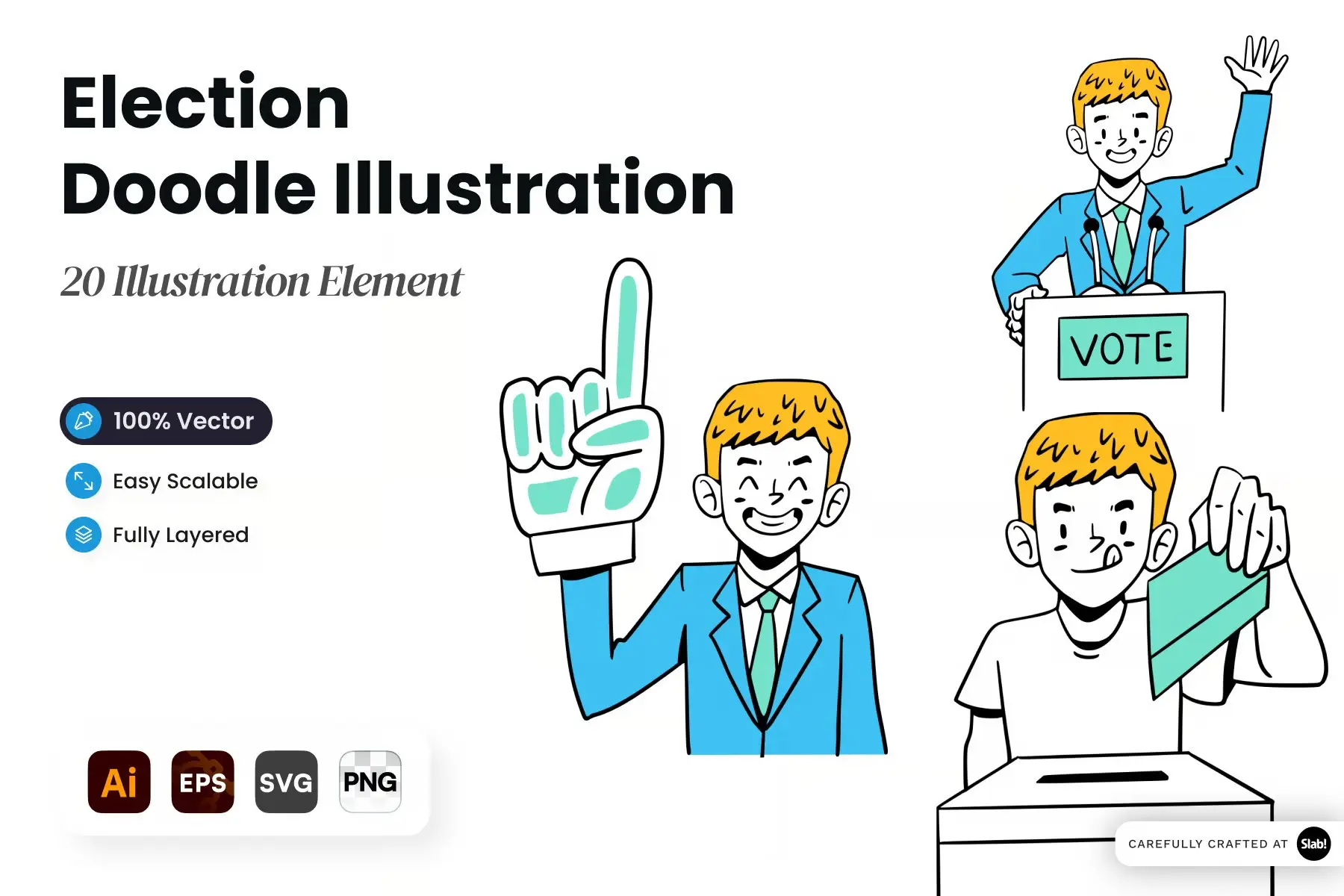 Election Doodle Illustration