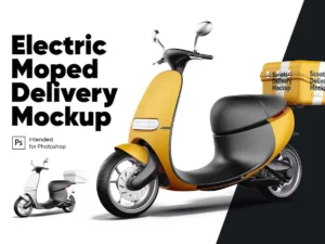 electric moped delivery mockup1