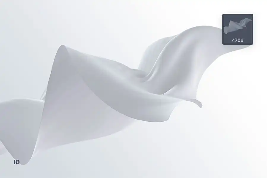 Elegant Wavy Cloth Photoshop Brushes