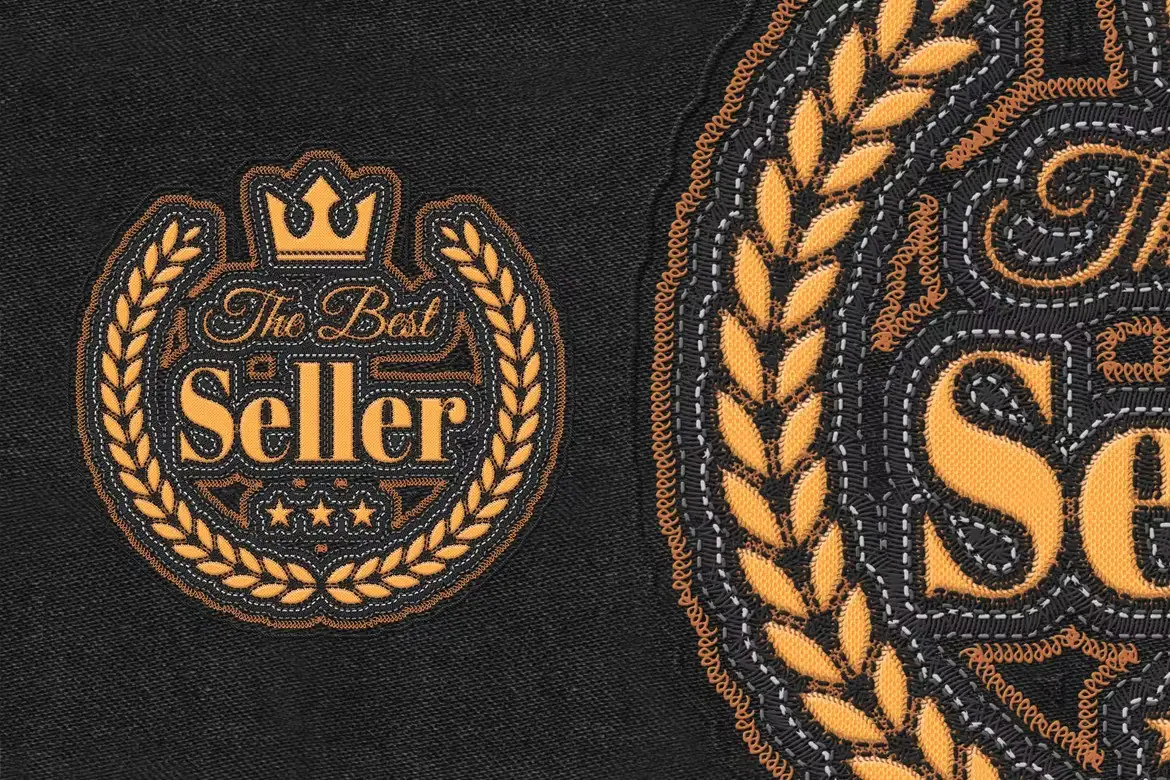 Embroidery Patch Maker Photoshop Action