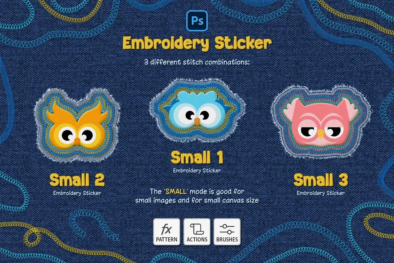 Embroidery Sticker Photoshop Action 5 embroidery sticker photoshop action4