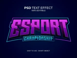 esport championship text effect
