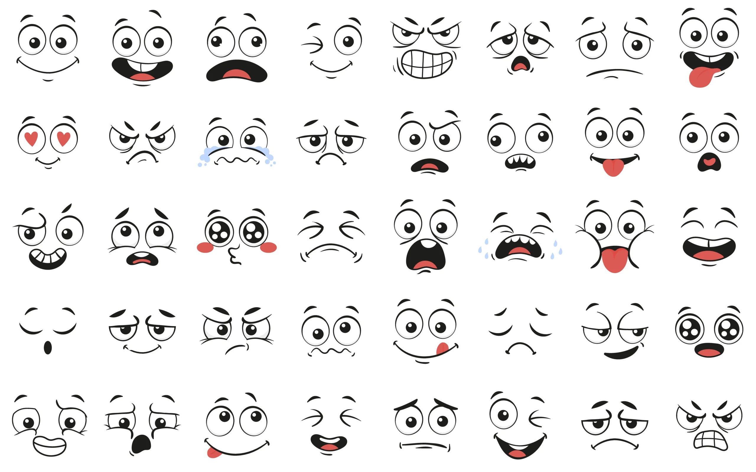 Face Expressions Vector Illustration 2 face expressions vector illustration1 2
