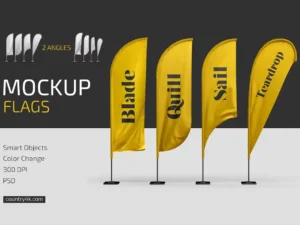 feather flags mockup set1