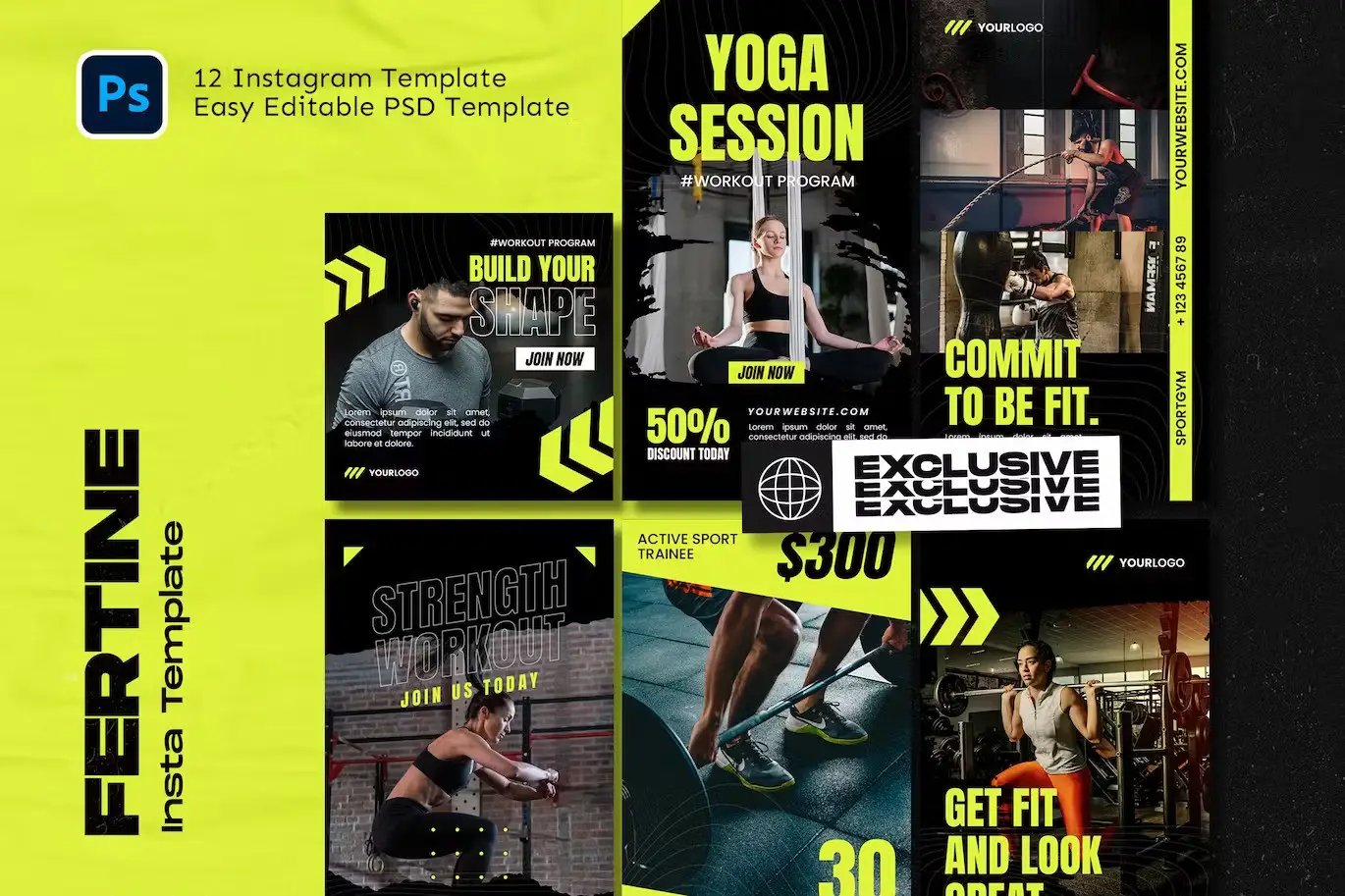 Fertine Gym Instagram Template