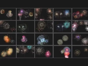 festive fireworks overlays set3
