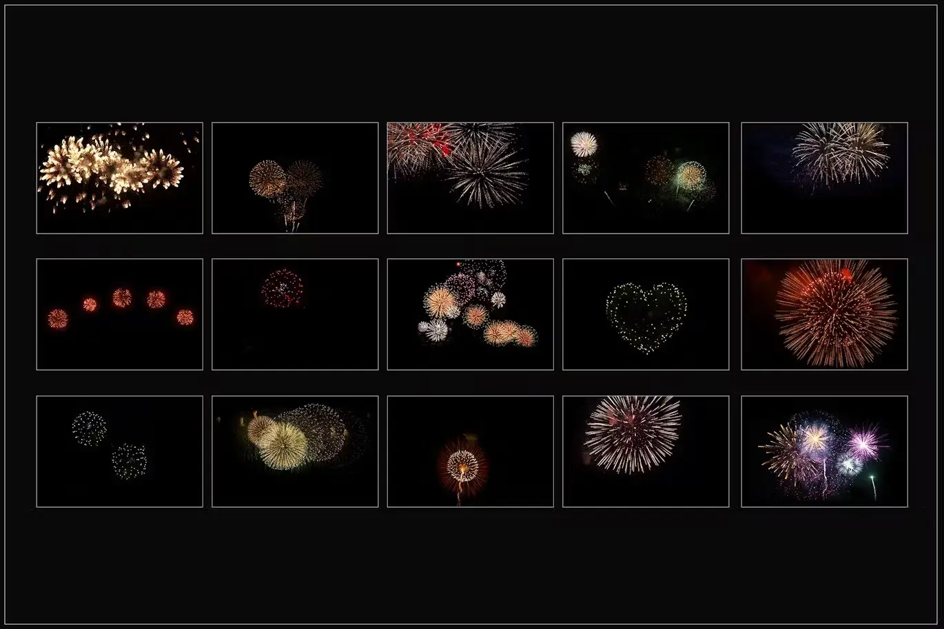 Festive Fireworks Overlays