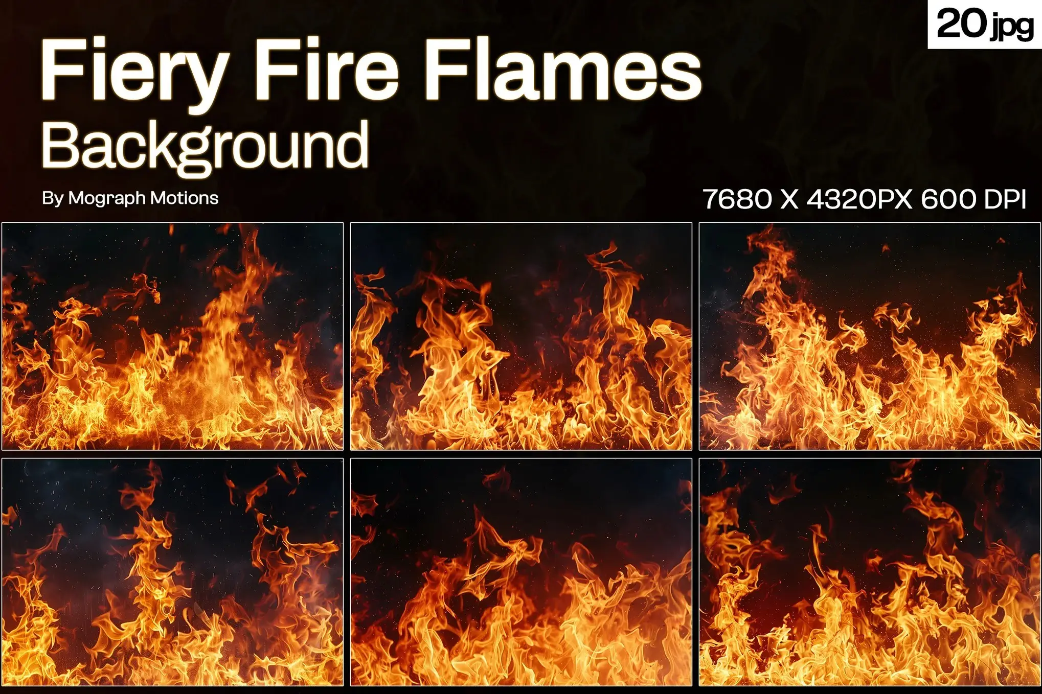Fiery Fire Flames Background