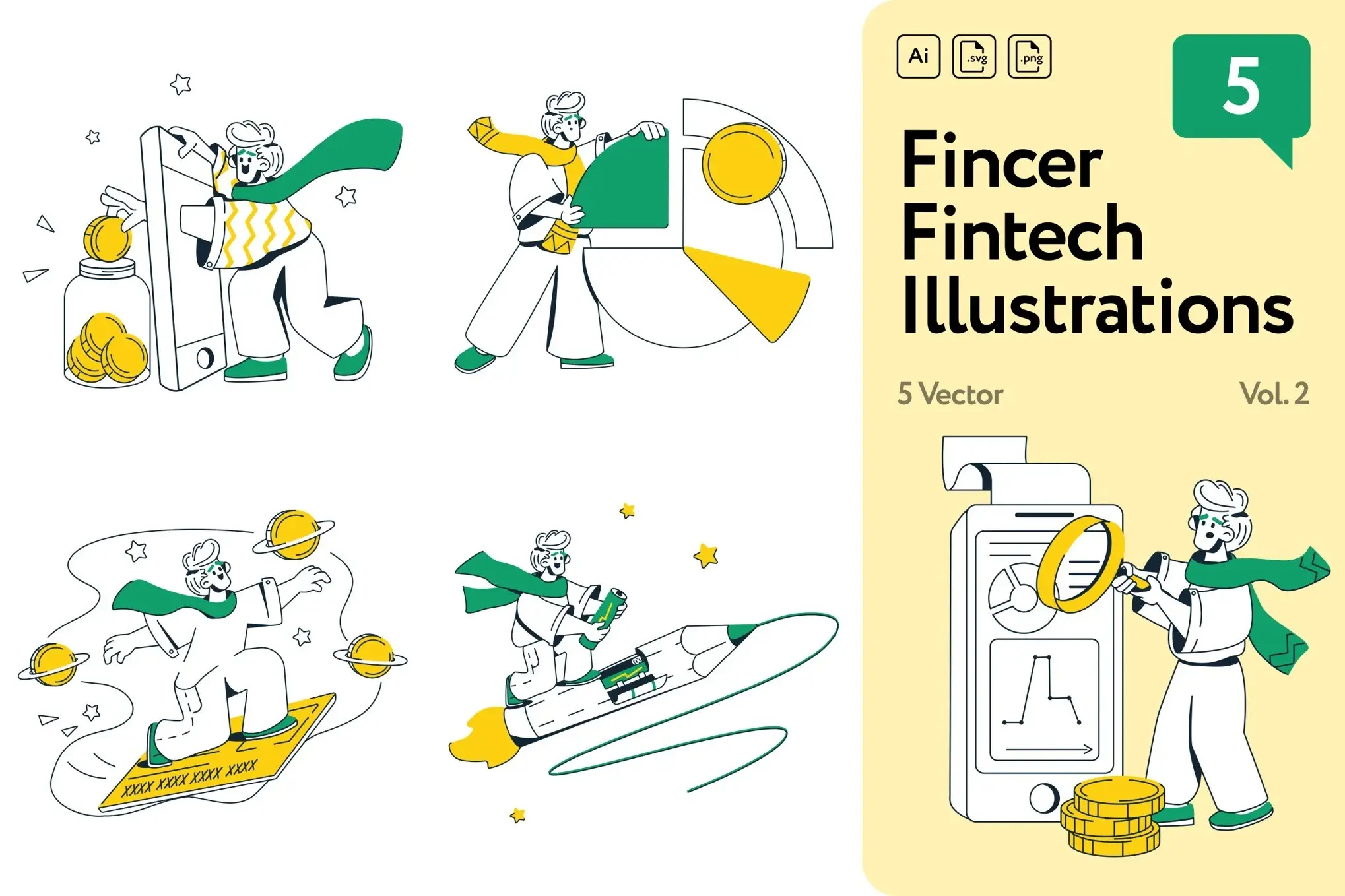 Fincer Fintech Illustrations Vol.1