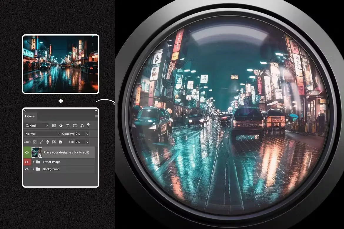 Fisheye Lens Square and Poster Effect 4 fisheye lens square and poster effect4