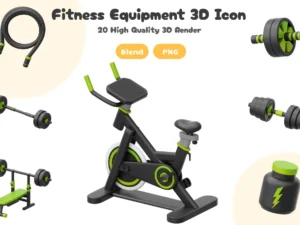 fitness equipment 3d icon pack1