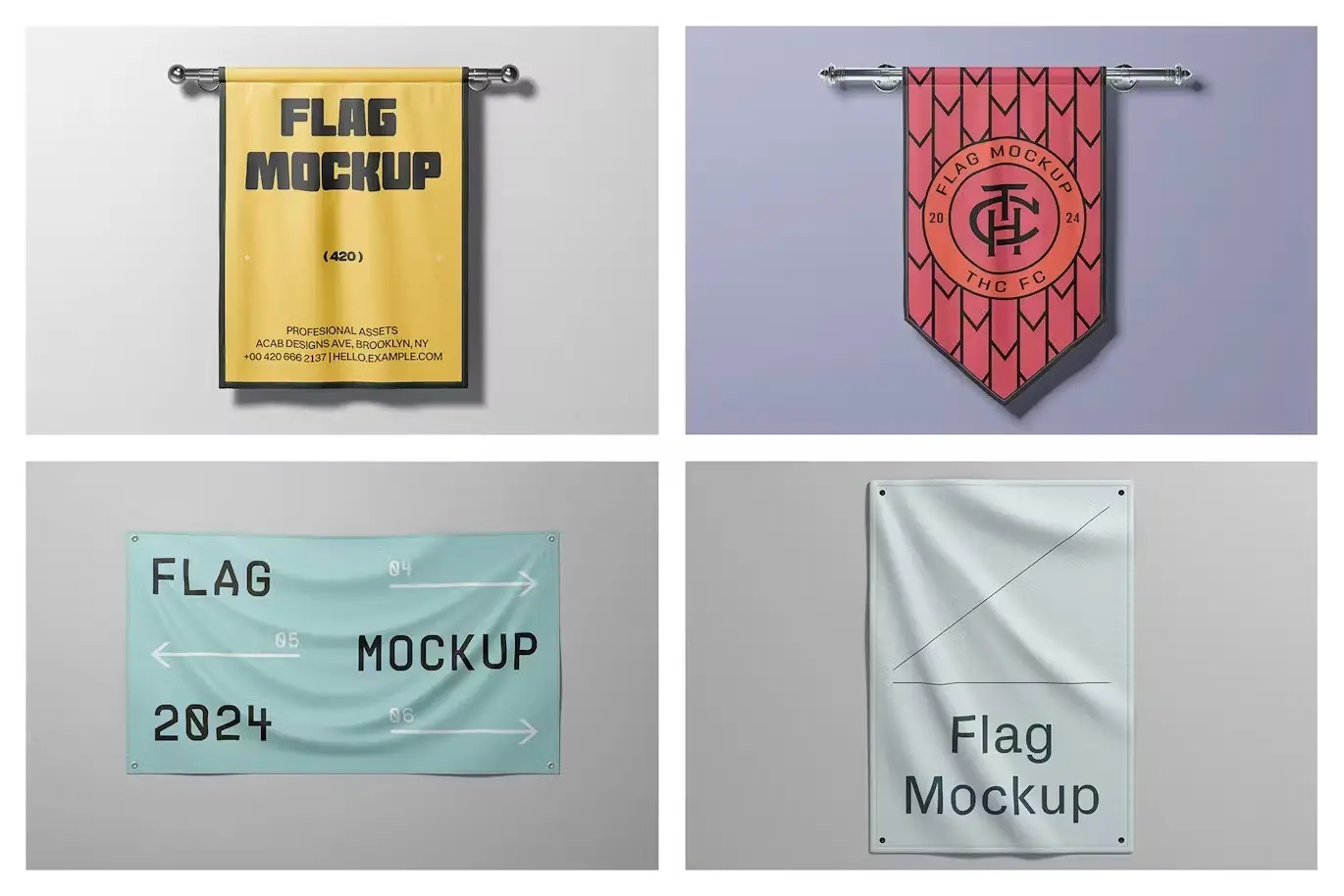 Flag Mockups vol.2 - Signage 4 flag mockups vol2 signage4 1