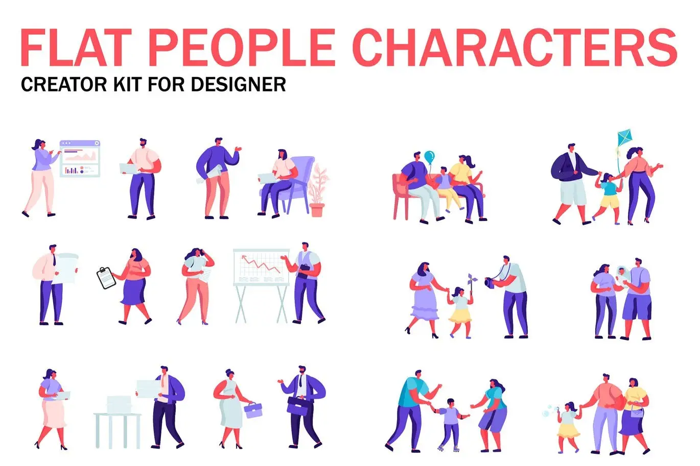 Flat People Character Creator Kit