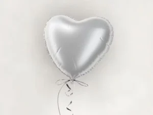 floating heart foil balloon mockup set2