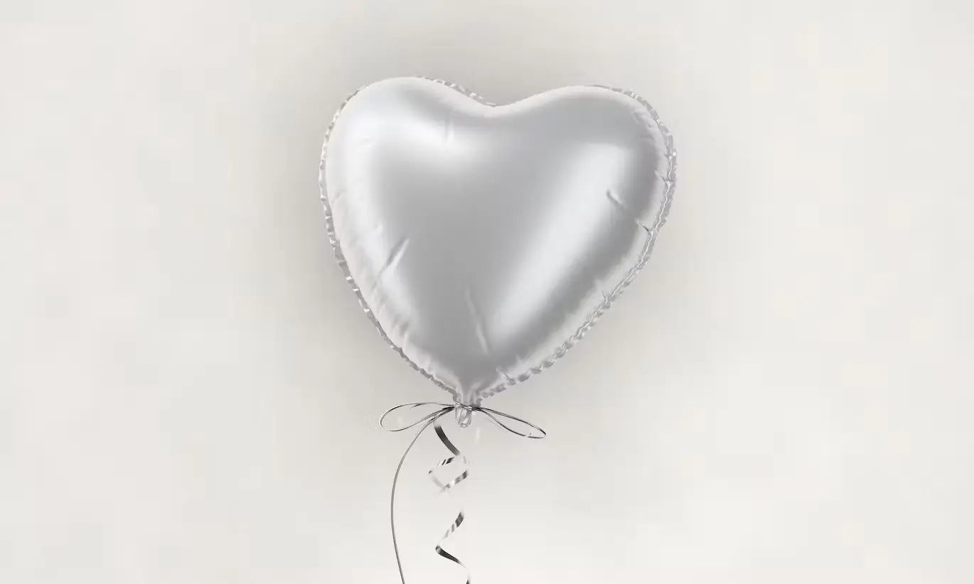 Floating Heart Foil Balloon Mockup Set