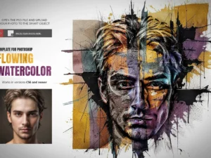 flowing watercolor template for photoshop1