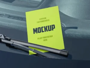 flyer on car windshield mockup1