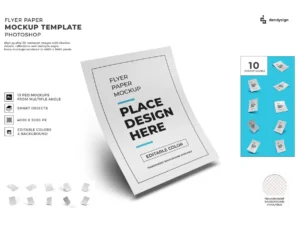 flyer paper mockup template set01