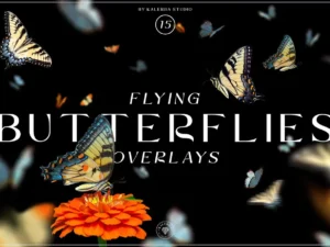 flying butterflies overlays1