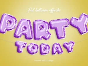 foil balloon text effects02