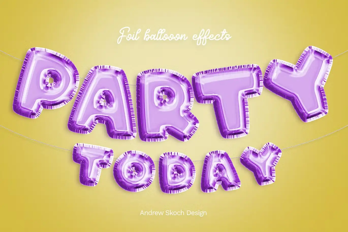 Foil Balloon Text Effects