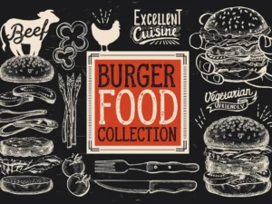 food doodle elements1