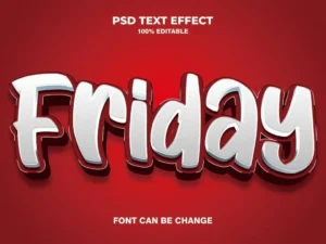 friday 3d text effect1