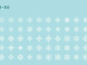 frozen snowflakes cliparts set2
