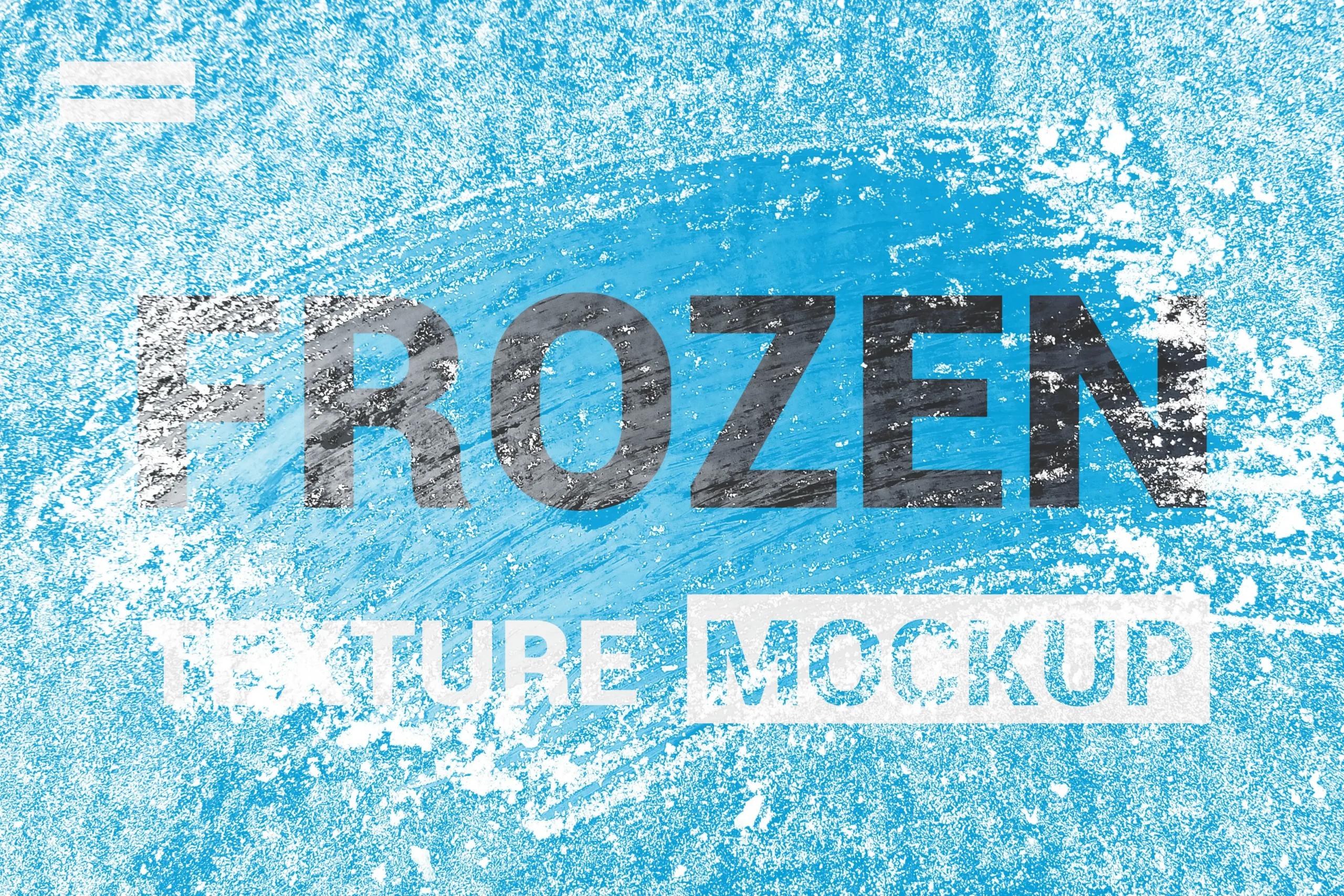 Ice Frozen Texture Mockup