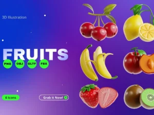 fruits 3d icon set5