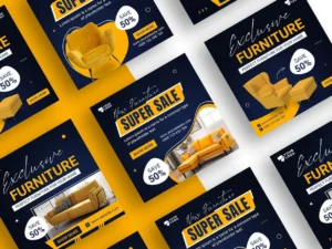 furniture sofa social media banner template1
