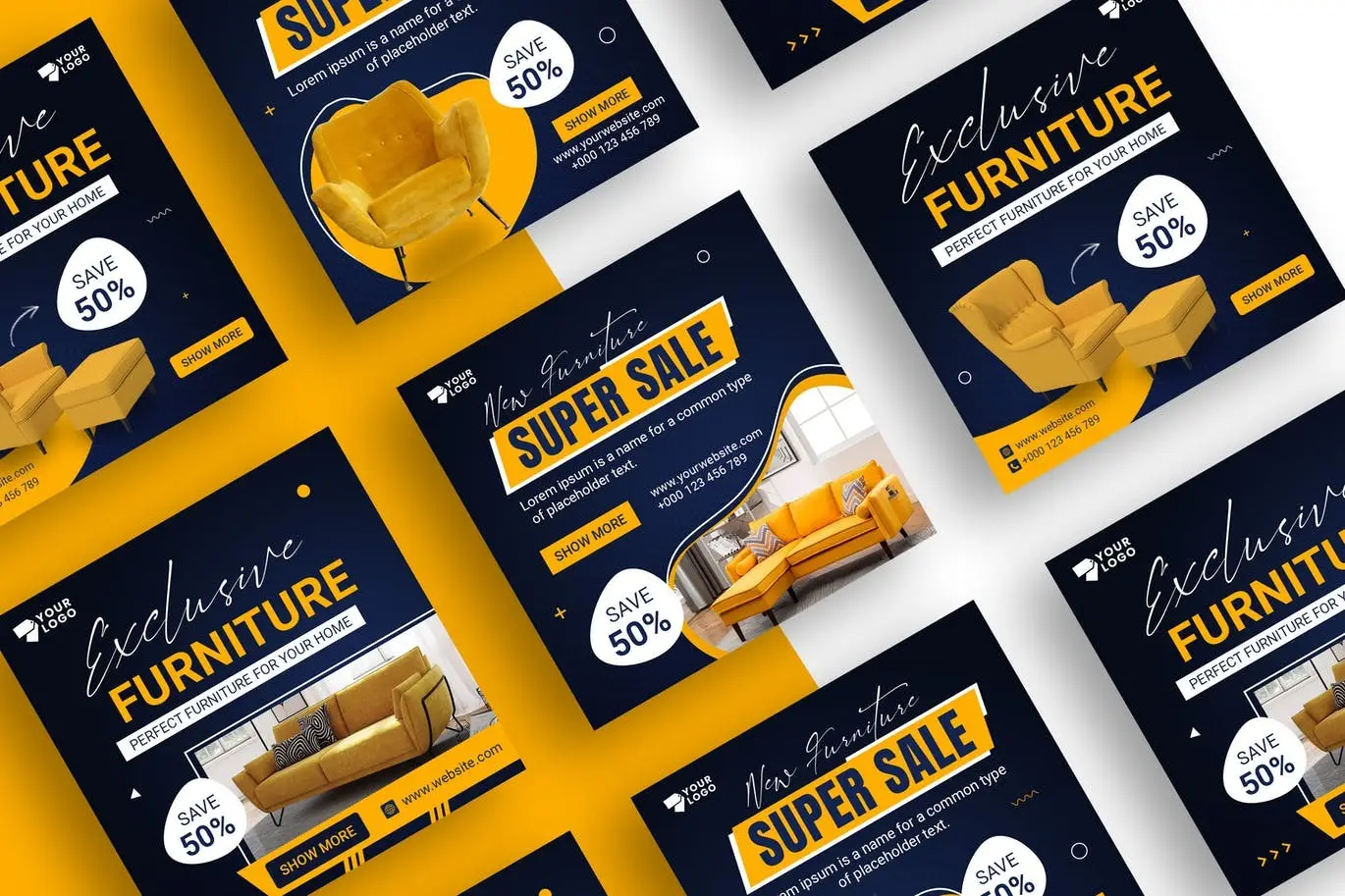 Furniture Sofa Social Media Banner Template
