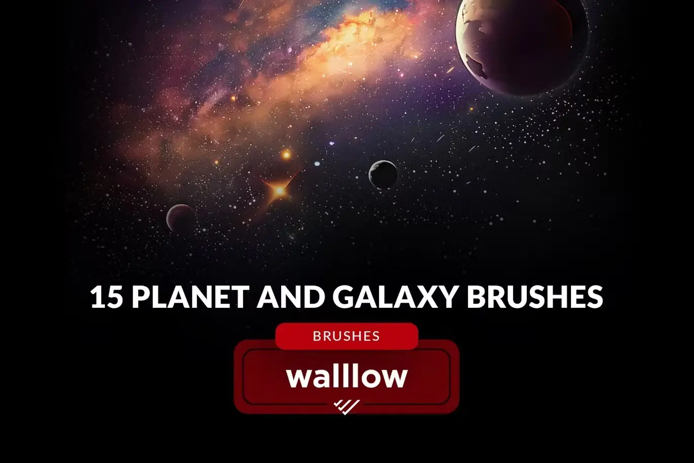 Galaxy Planets Starry Night Sky Photoshop brushes