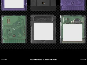 game cartridge mockup bundle retro 2