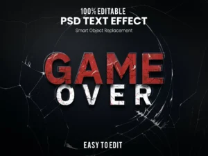 game over text effect1