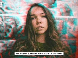 glitch lines effect action1
